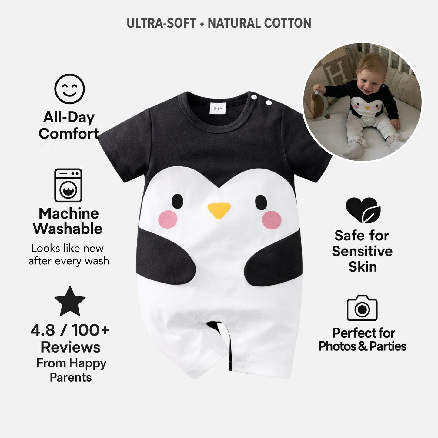 AMA™ Little Penguin Kids Onesie