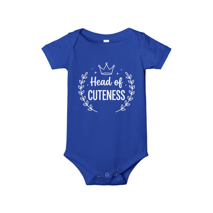 AMA™ "Head of Cuteness" – Funny Baby Bodysuit