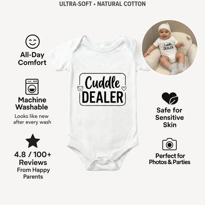 AMA™ "Cuddle Dealer" – Funny Baby Bodysuit