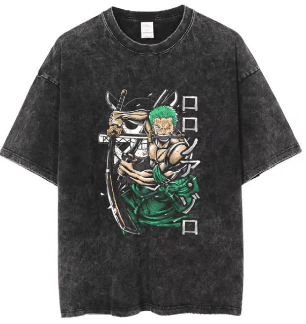 Camiseta vintage de Zoro de One Piece