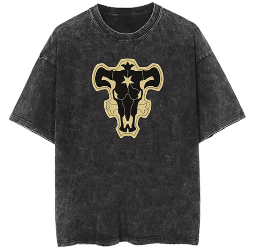 |Black Clover| Black Bulls Logo Vintage T-Shirt