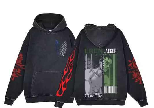 |AoT| Eren Jaeger Vintage Hoodie