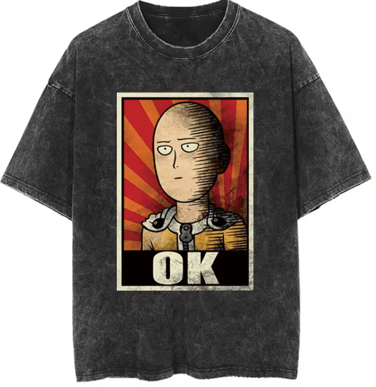 |One-Punch Man| Saitama OK Vintage T-Shirt