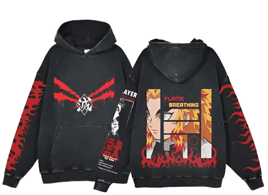 |Demon Slayer| Rengoku Vintage Hoodie