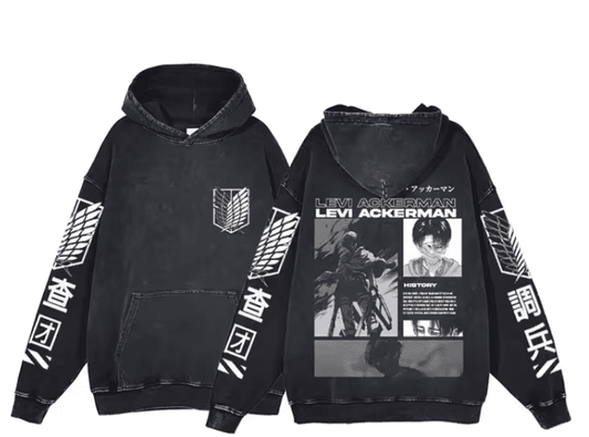 |AoT| Levi Ackerman Vintage Hoodie