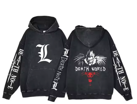 |Death Note| Death World Vintage Hoodie