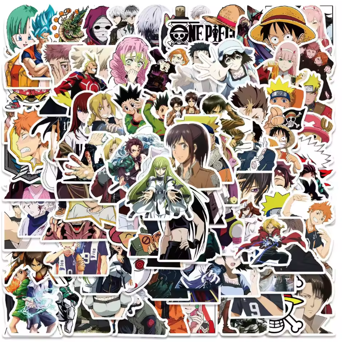 Mix Anime Stickers 100pcs