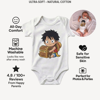 AMA™ Сhibi Luffy Kids Bodysuit