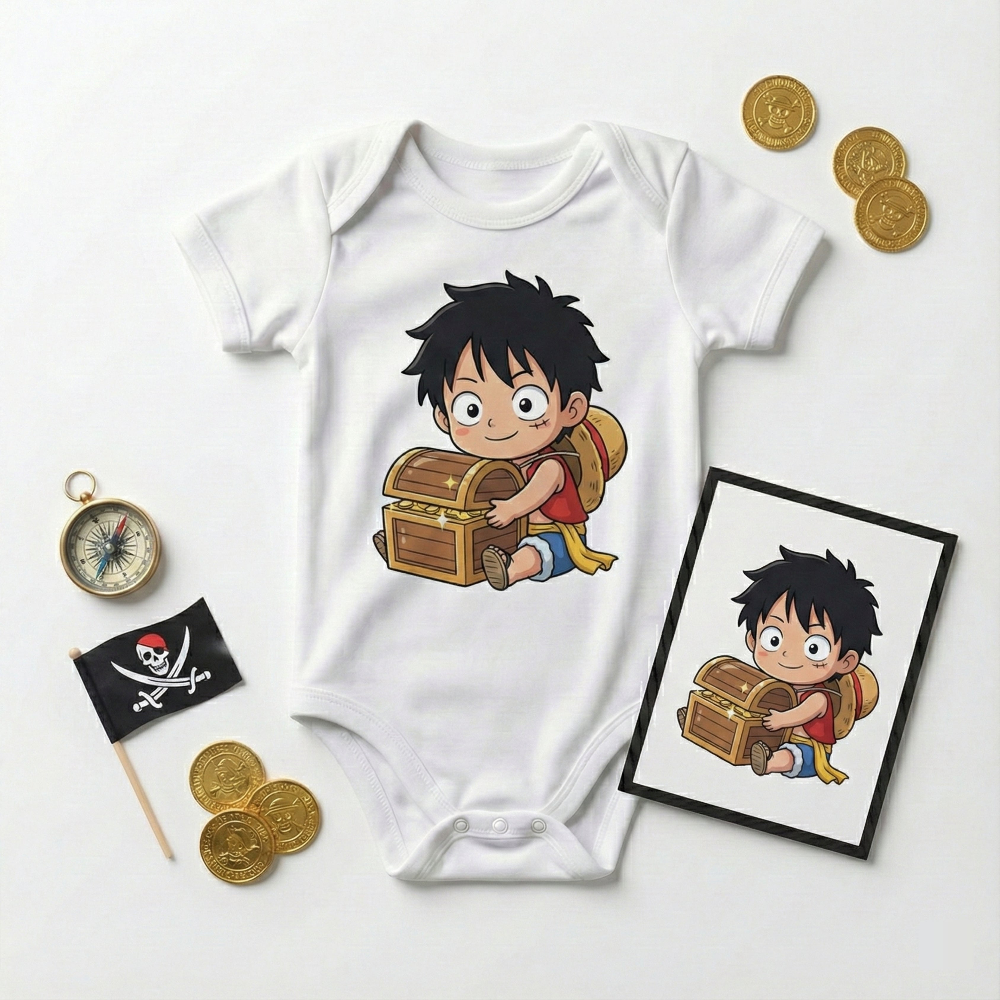 AMA™ Сhibi Luffy Kids Bodysuit