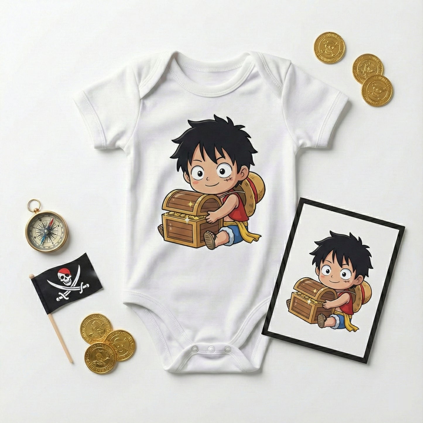 AMA™ Сhibi Luffy Kids Bodysuit