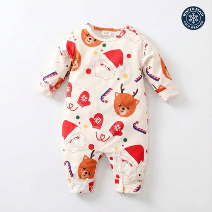 AMA™Santa & Reindeer Party Baby Romper