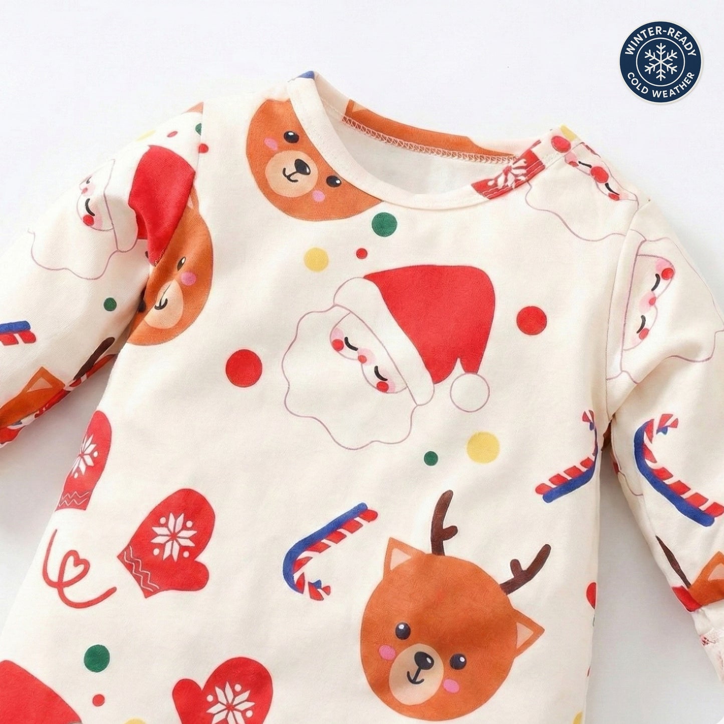 AMA™Santa & Reindeer Party Baby Romper