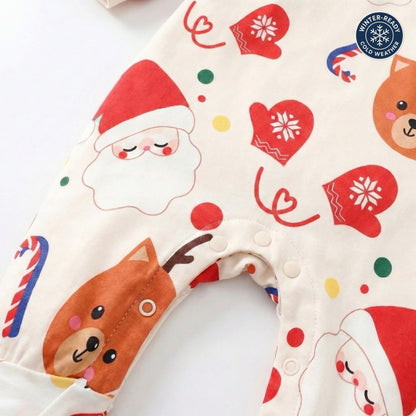 AMA™Santa & Reindeer Party Baby Romper
