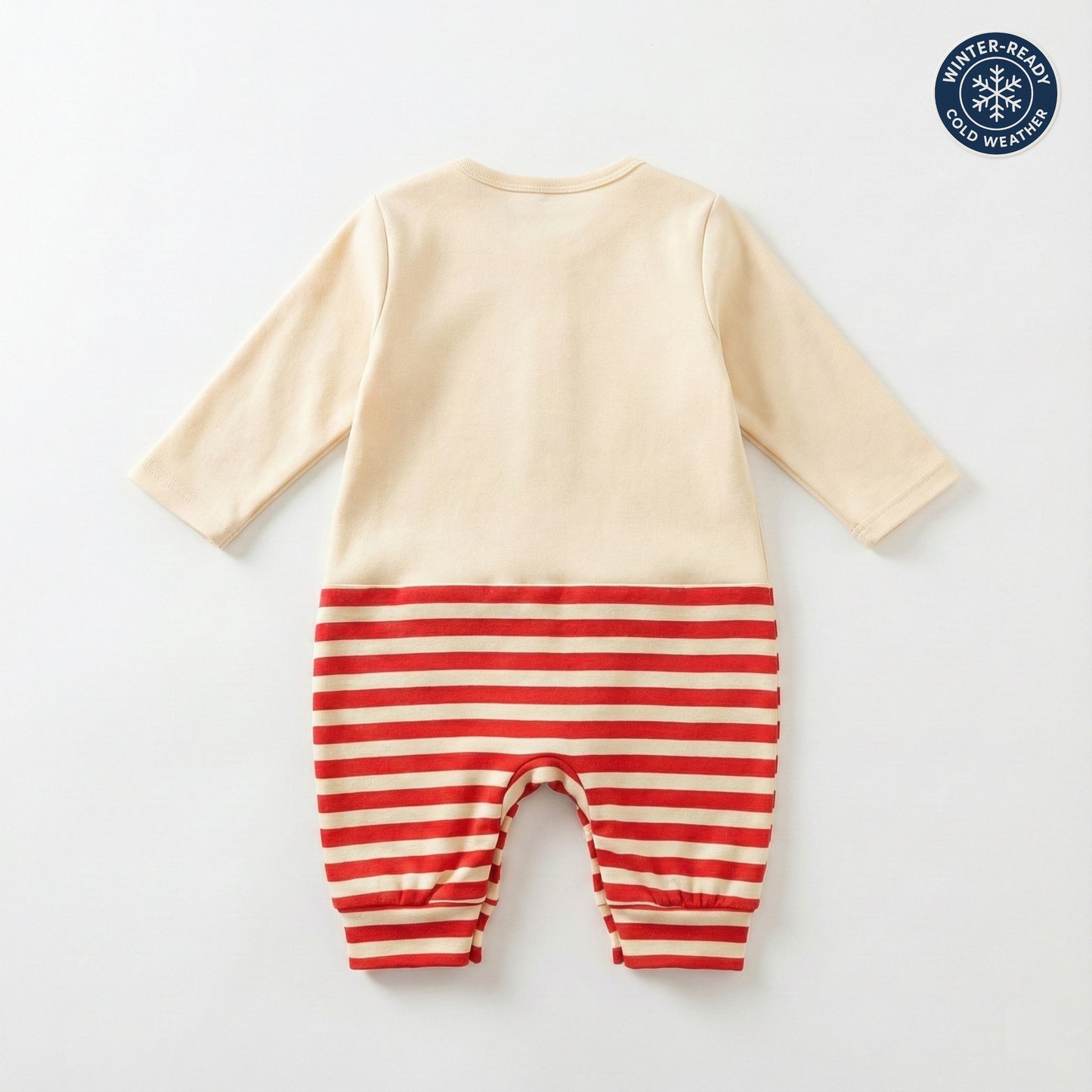 AMA™Pom-Pom Santa Stripe Romper