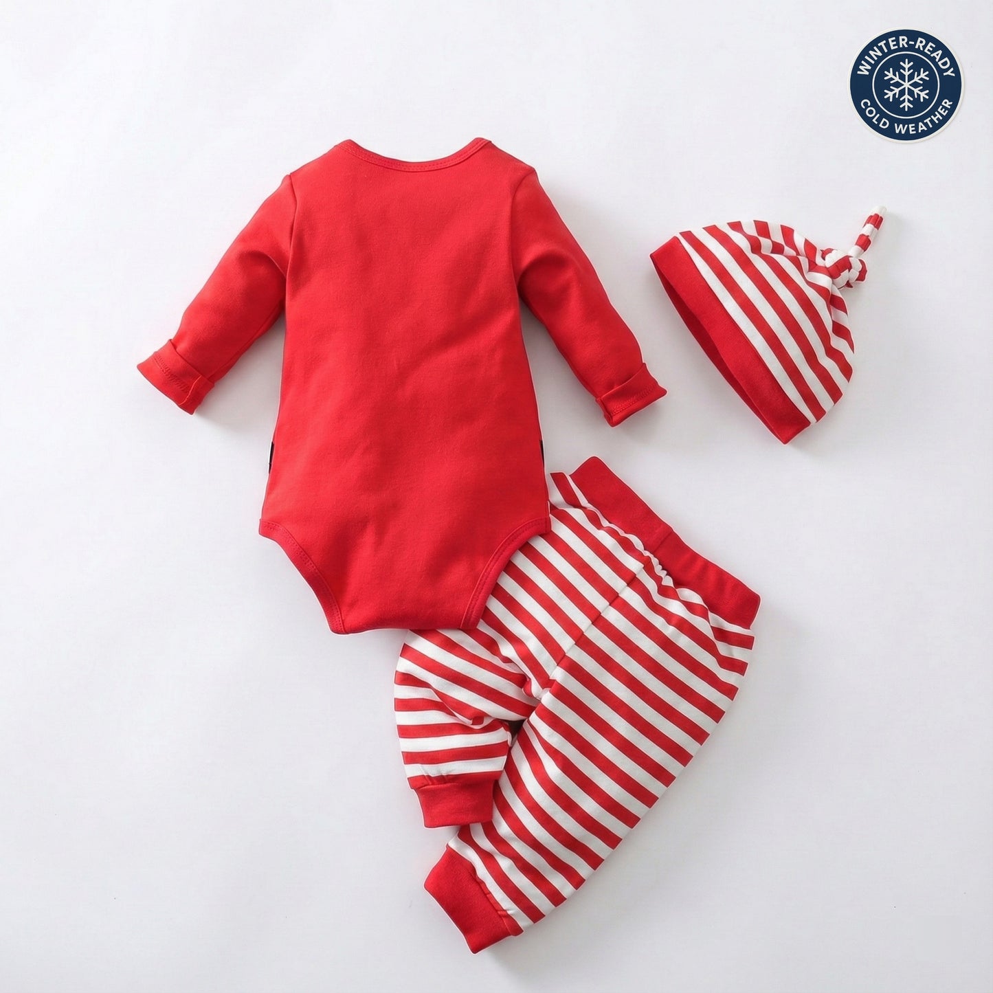 AMA™Candy Cane Santa 3-Piece Baby Set