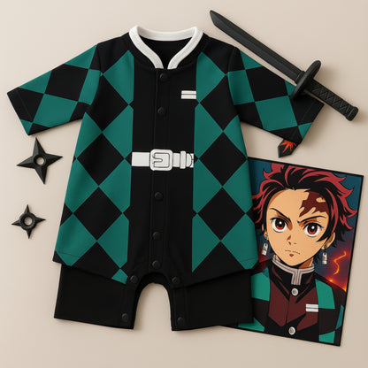 AMA™ Little Tanjiro Fullcover Kids Onesie