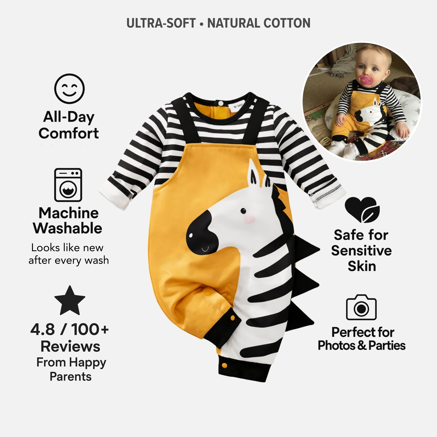 AMA™ Little Zebra Kids Onesie