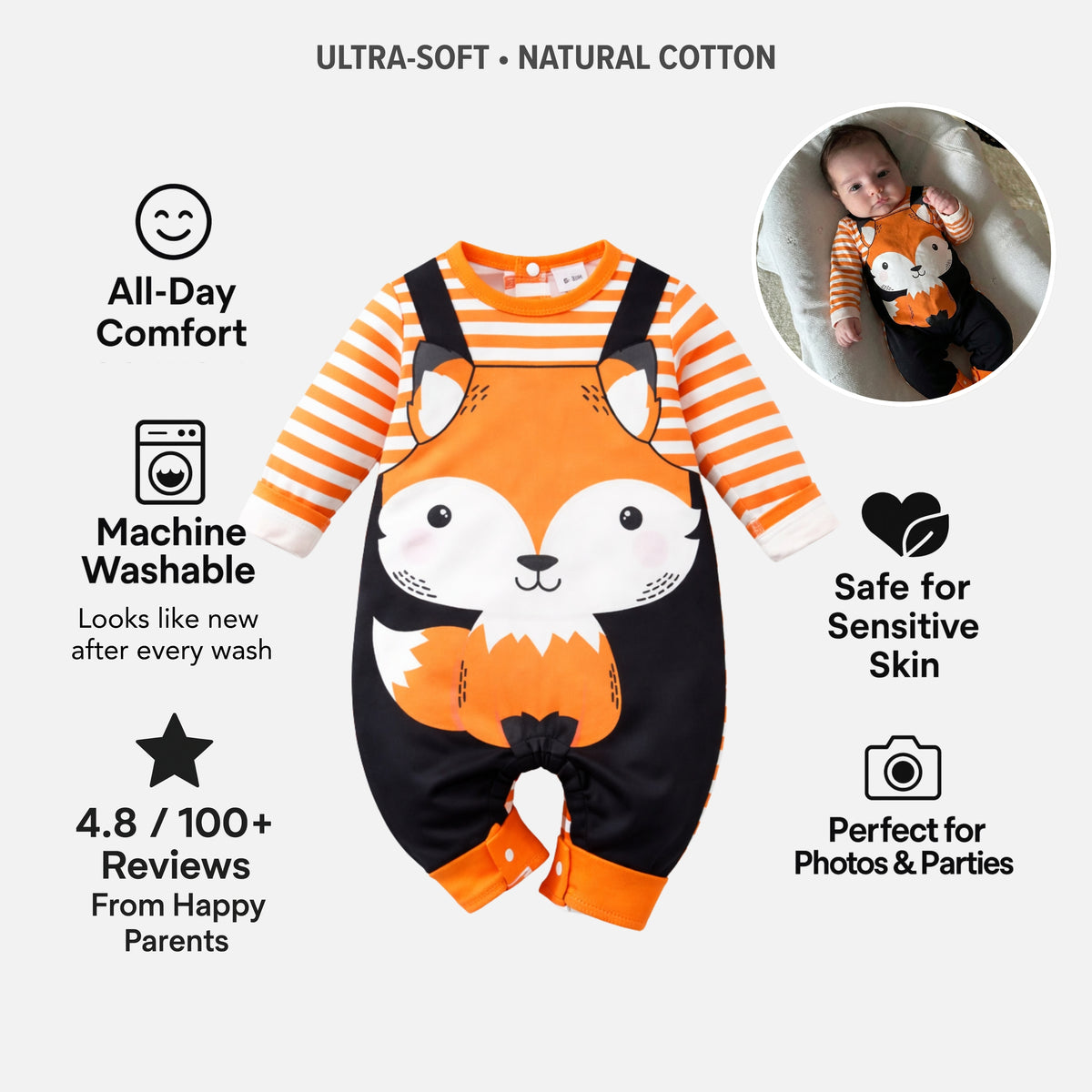 AMA™ Little Fox Kids Romper