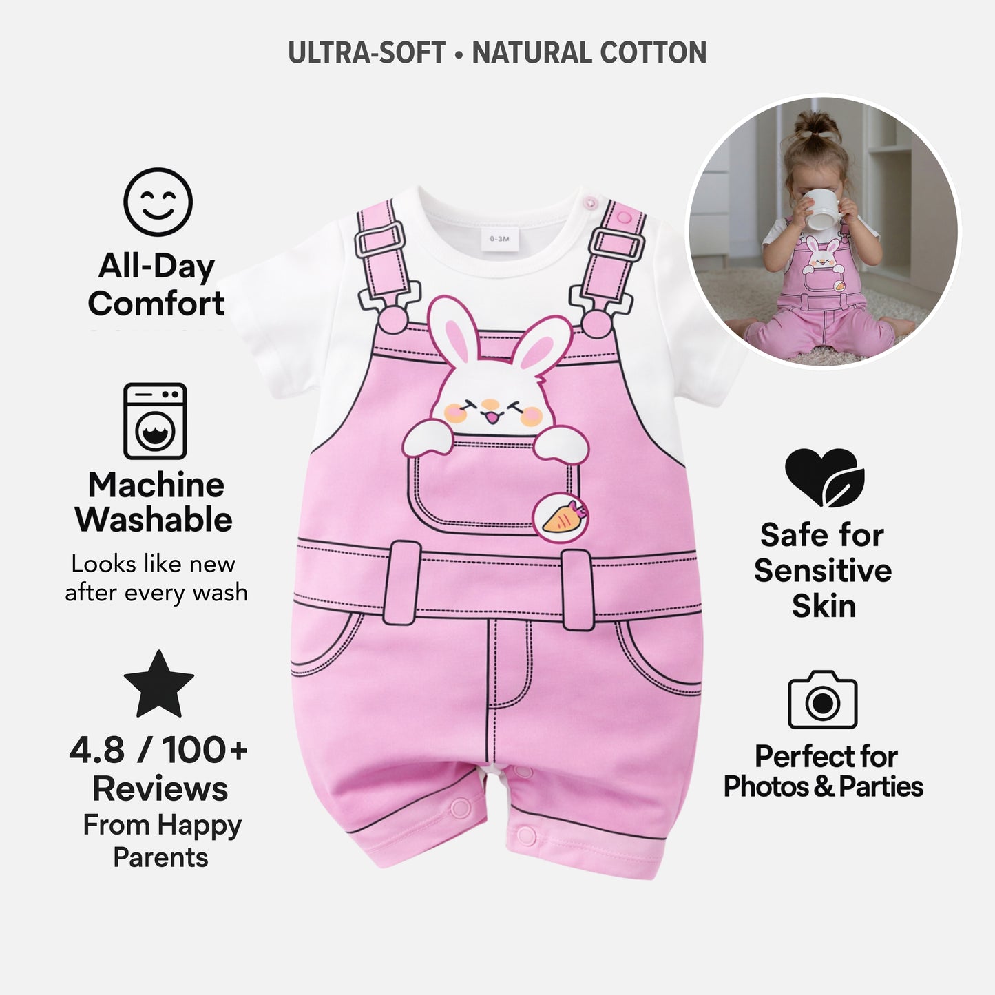 AMA™ Little Bunny Kids Onesie