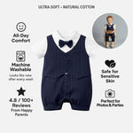 AMA™ Little Gentleman Bowtie Kids Romper