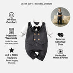 AMA™ Little Pinstripe Gentleman Kids Romper