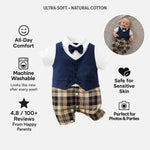 AMA™ Little Plaid Gentleman Kids Romper