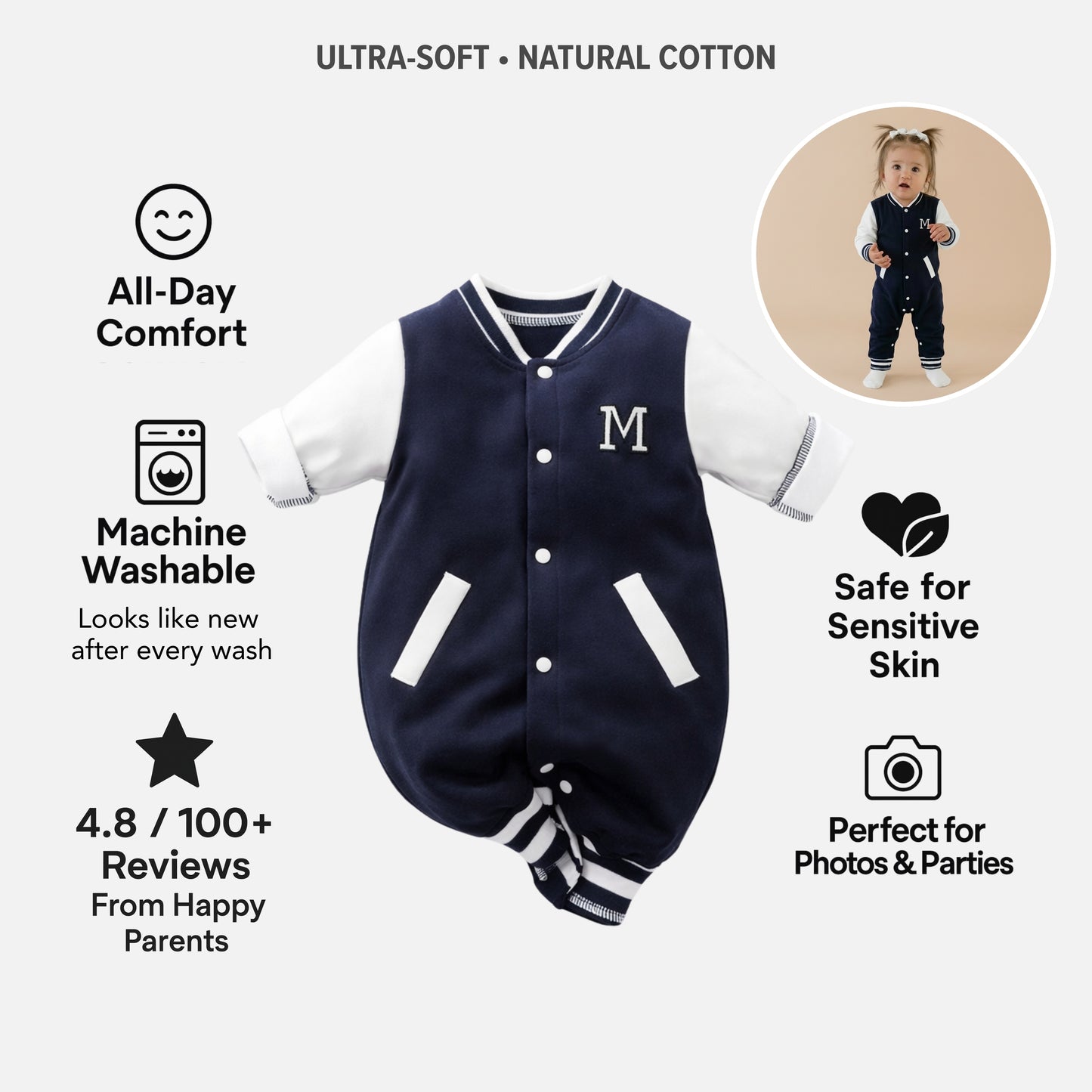 AMA™ Little MVP Varsity Kids Onesie