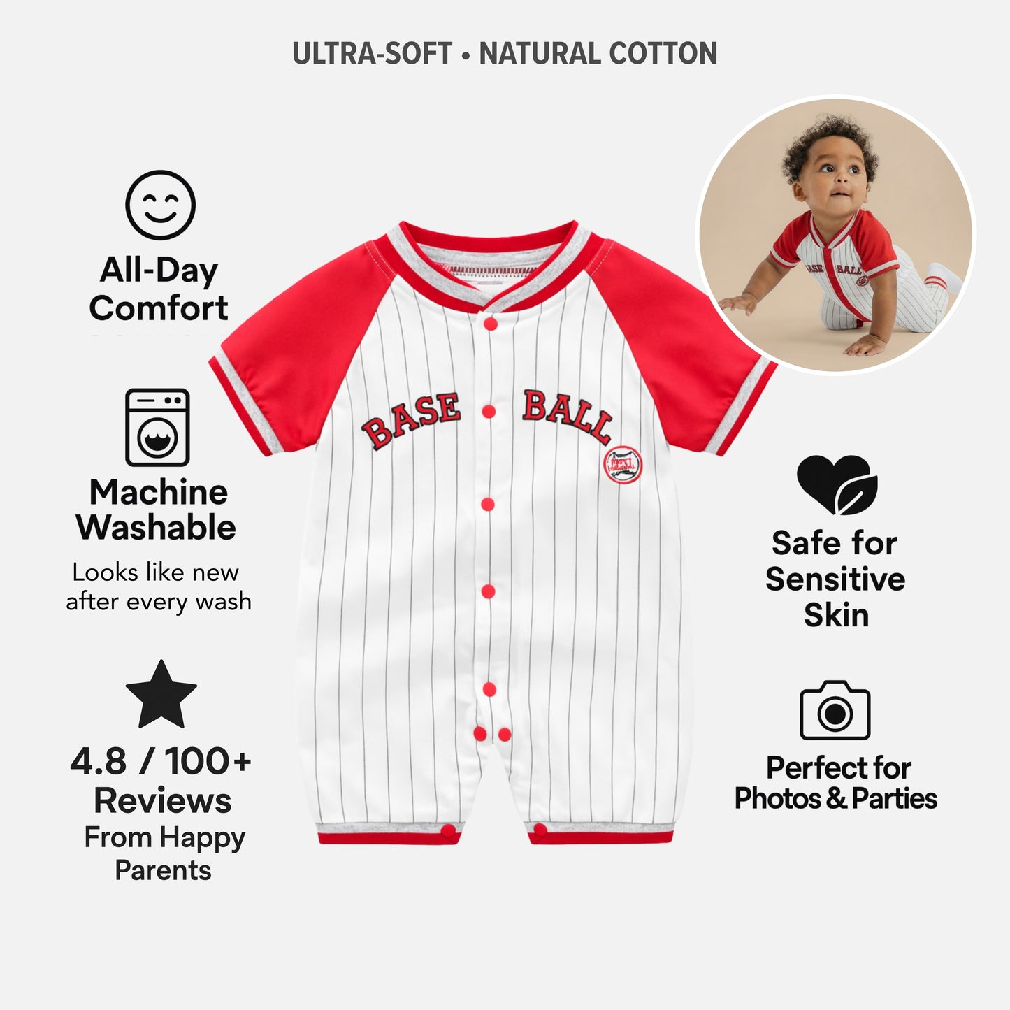 AMA™ Little Slugger Kids Onesie
