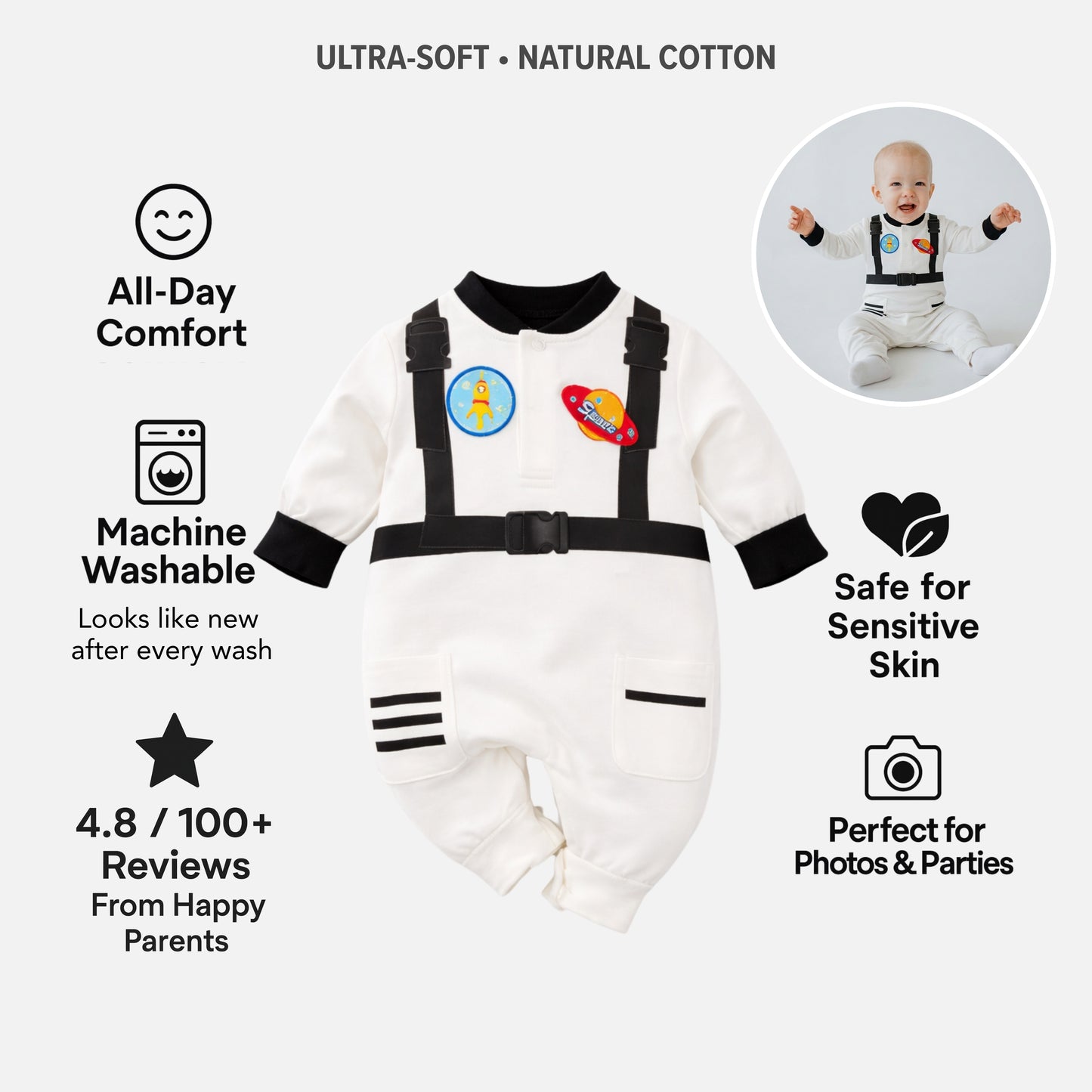 AMA™ Little Astronaut Kids Onesie
