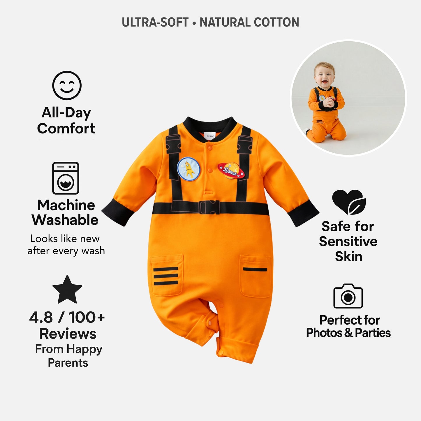 AMA™ Little Space Ranger Kids Onesie