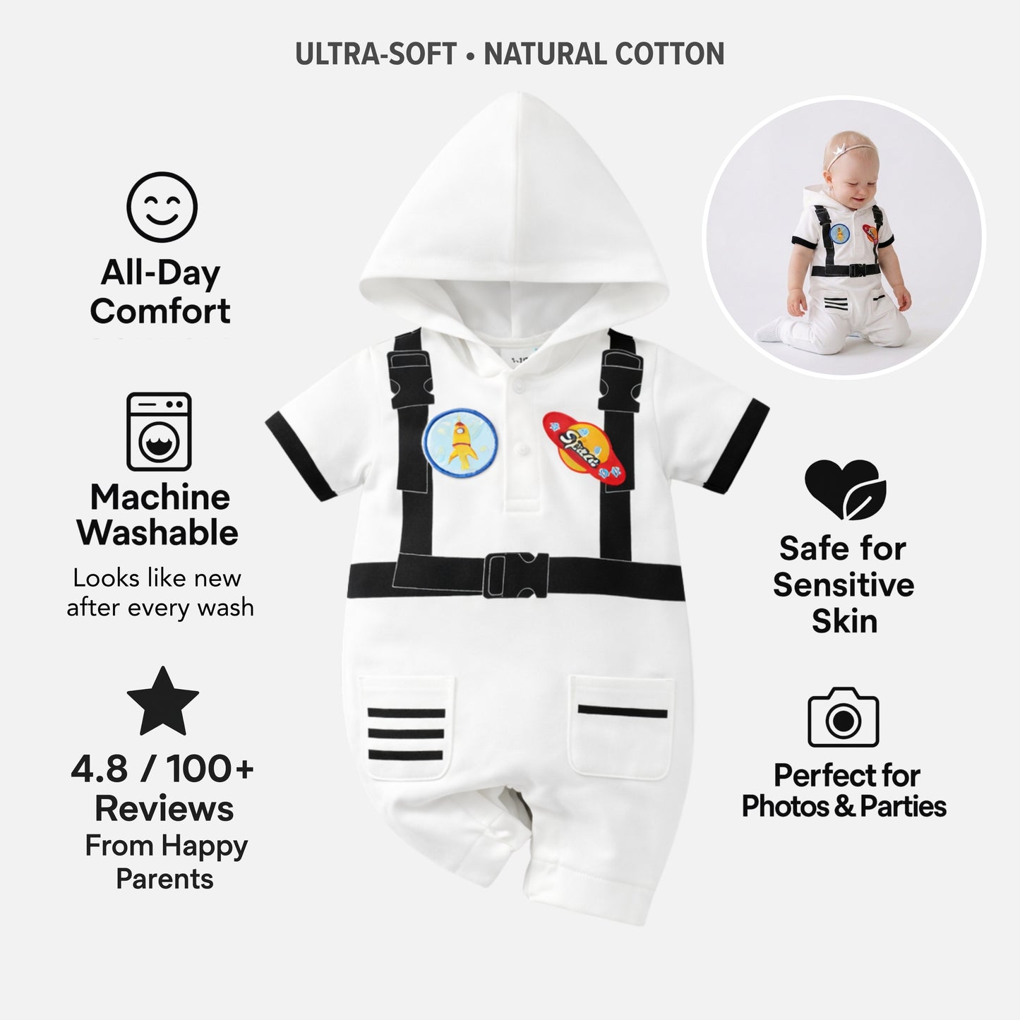 AMA™ Little Space Explorer Kids Onesie