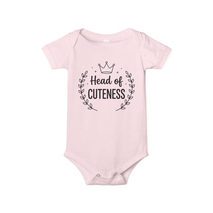 AMA™ "Head of Cuteness" – Funny Baby Bodysuit