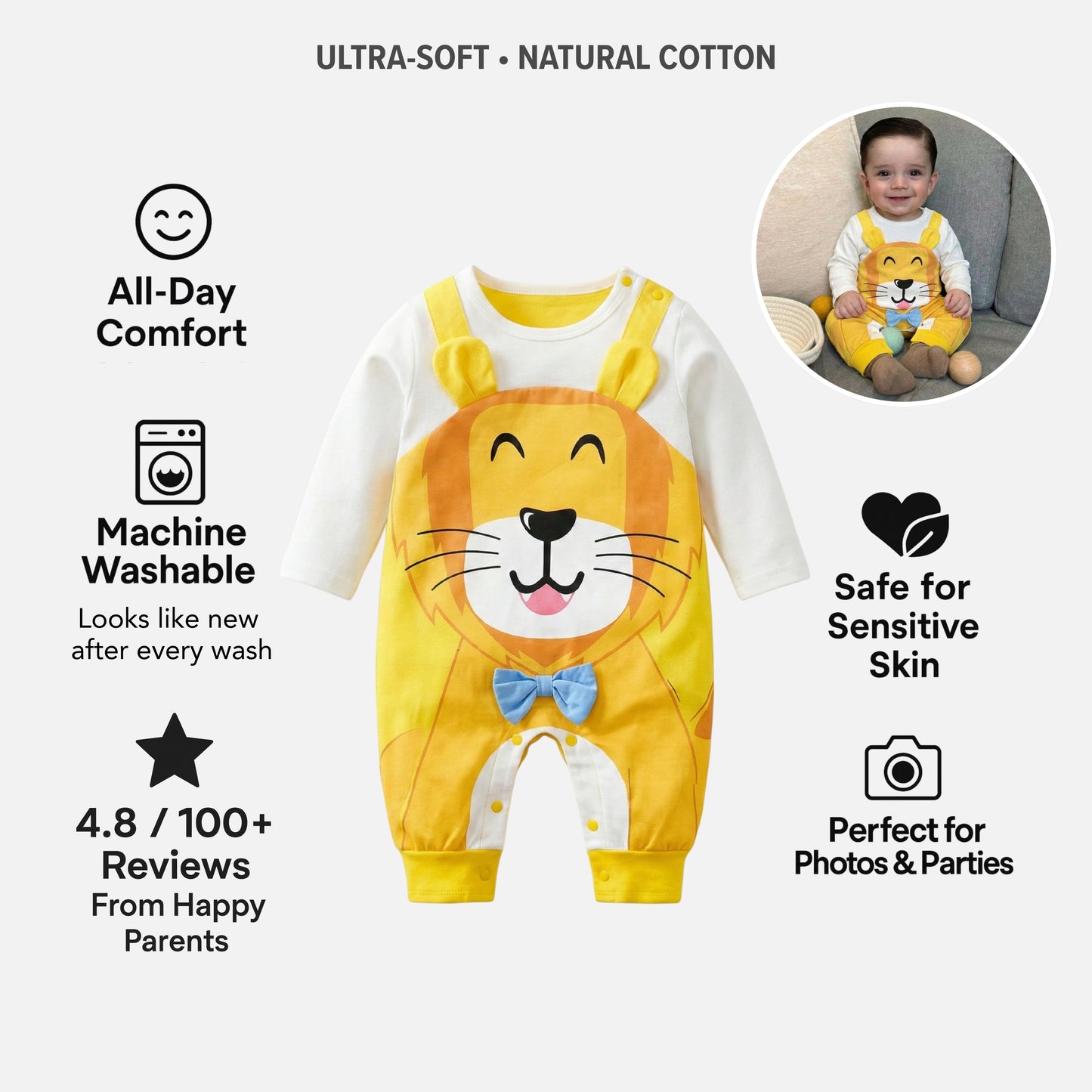 AMA™ Little Lion Kids Onesie