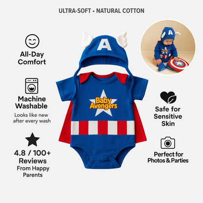 AMA™ Little Baby Avengers Kids Cosplay Bodysuit
