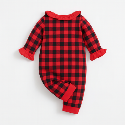 AMA™ Santa Sweetheart Ruffle Romper