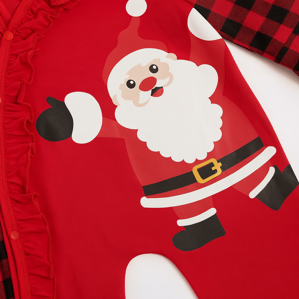 AMA™ Santa Sweetheart Ruffle Romper
