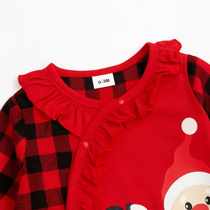 AMA™ Santa Sweetheart Ruffle Romper