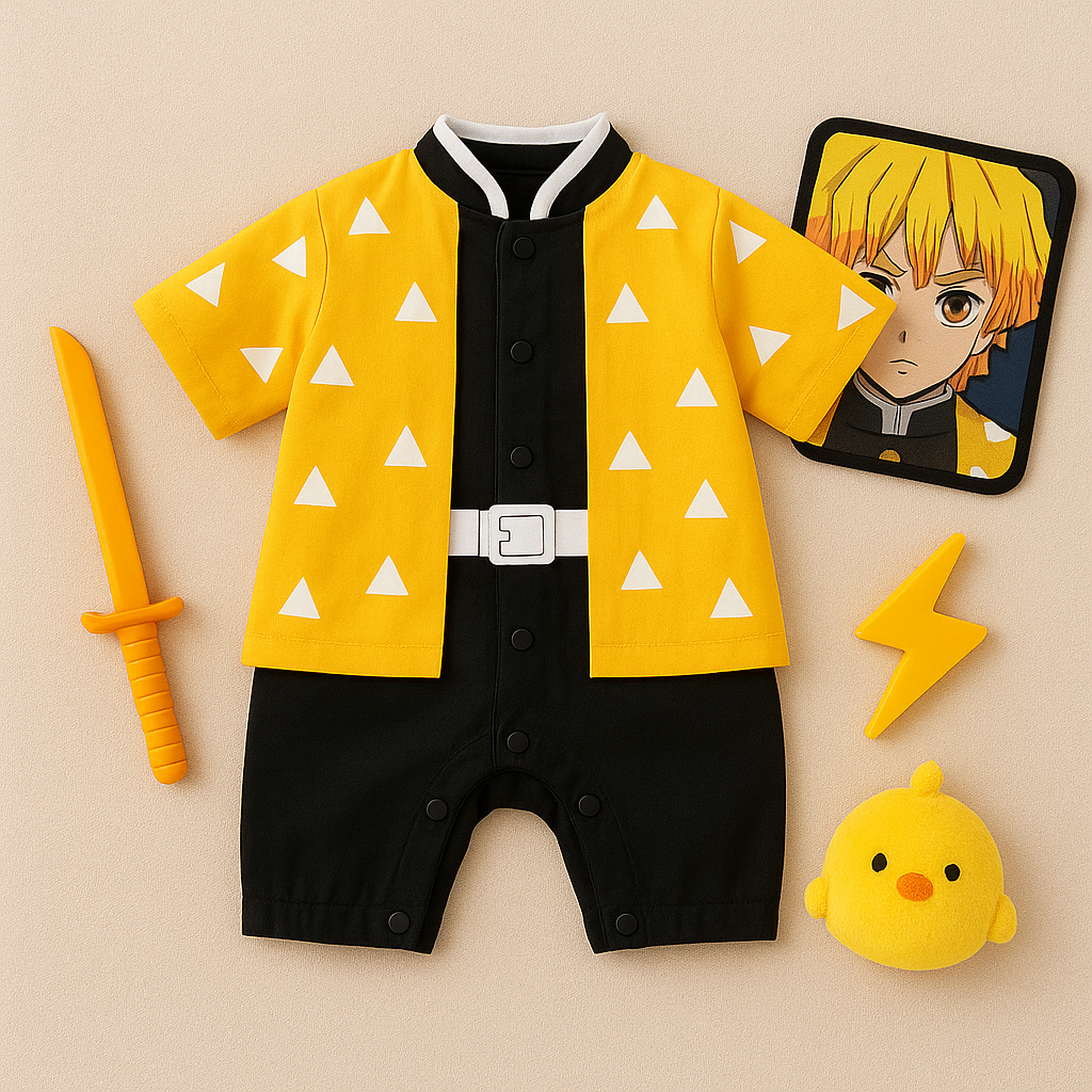 Little Zenitsu Kids Cosplay Bodysuit