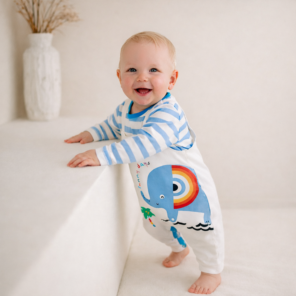 AMA™ Little Rainbow Elephant Kids Onesie