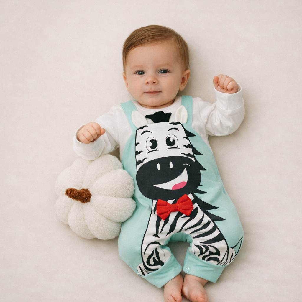 AMA™ Little Zebra Bowtie Kids Romper