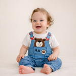 AMA™ Little Denim Bear Kids Romper
