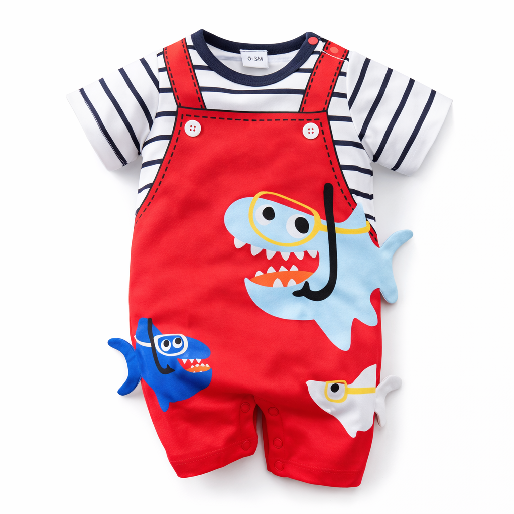 AMA™ Little Shark Diver Kids Onesie
