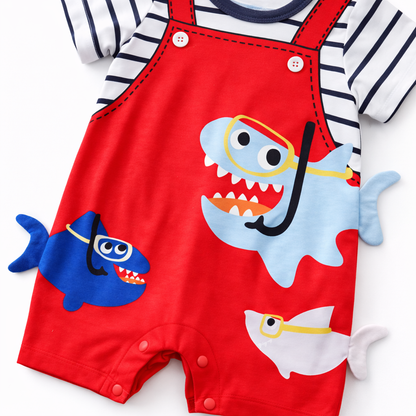AMA™ Little Shark Diver Kids Onesie