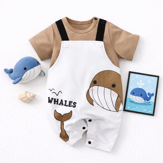 AMA™ Little Whale Kids Onesie