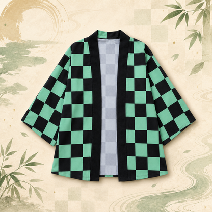 AMA™ Tanjiro Checkered Haori Cosplay