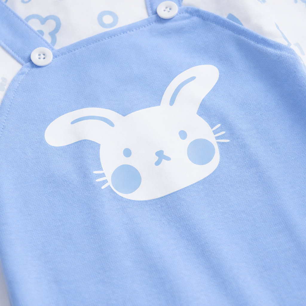 AMA™ Little Blue Bunny Kids Romper