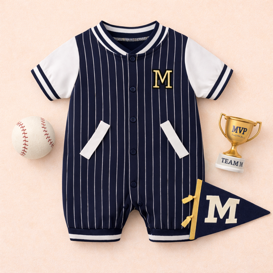 AMA™ Little MVP Pinstripe Kids Onesie