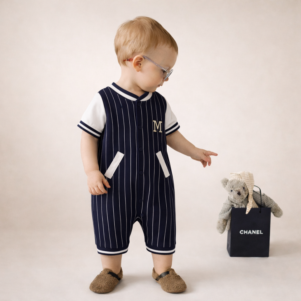 AMA™ Little MVP Pinstripe Kids Onesie