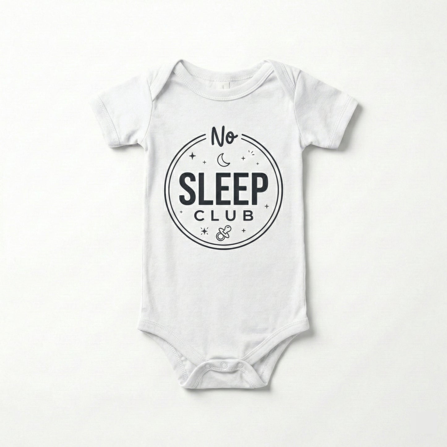 AMA™ "No Sleep Club" – Funny Baby Bodysuit