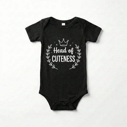 AMA™ "Head of Cuteness" – Funny Baby Bodysuit